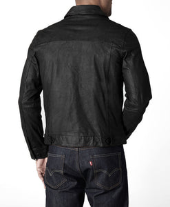 Men Vintage Style Black Leather Jacket,Men Leather Jacket,Fashion Leather Jacket - theleathersouq