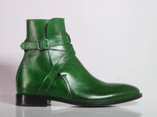 Load image into Gallery viewer, New Handmade Men&#39;s Green Leather Jodhpur Boots, Men Ankle Boots, Men Designer Boots - theleathersouq
