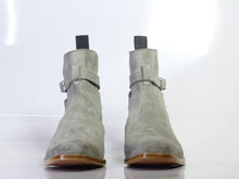 Load image into Gallery viewer, Handmade Men&#39;s Gray Suede Jodhpur Boots, Men Ankle Boots, Men Designer Boots - theleathersouq