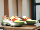 Stylish Handmade Men's MultiColor Leather Penny Loafer Shoes, Men Dress Formal Shoes