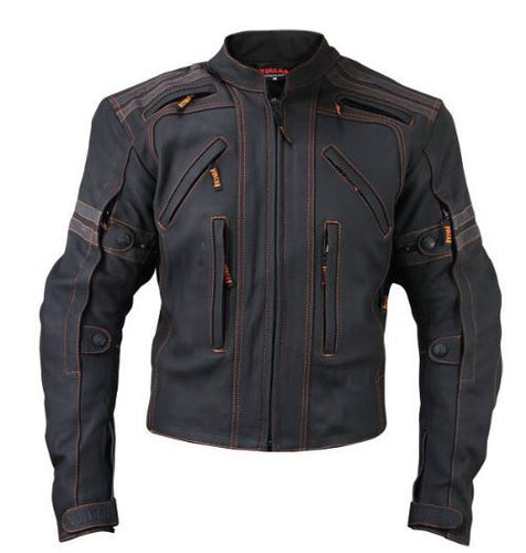 Stylish Men’s Vulcan VTZ-910 Motorbike Street Leather Jacket - theleathersouq
