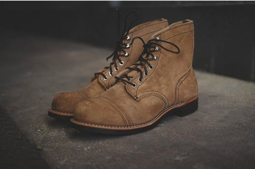 New Men's Handmade Brown Ankle High Suede Cap Toe Lace Up Stylish Casual Boots - theleathersouq
