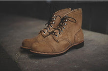 Load image into Gallery viewer, New Men&#39;s Handmade Brown Ankle High Suede Cap Toe Lace Up Stylish Casual Boots - theleathersouq