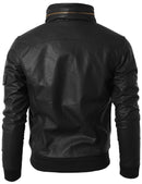 Men’s Black Slim Fit Leather Jacket, Men Leather Jackets, Fashion Leather Jacket - theleathersouq