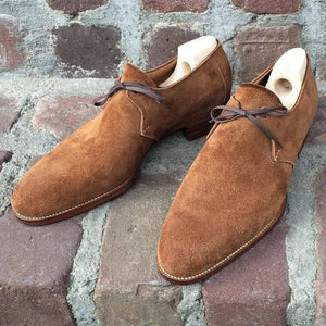 Super Hot Handmade Men’s Suede Stylish Loafers Shoes, Men’s Brown Color Slip On Shoes - theleathersouq