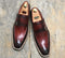 Handmade Men’s Burgundy Color Leather Shoes, Men Double Monk Dress Formal Shoes - theleathersouq