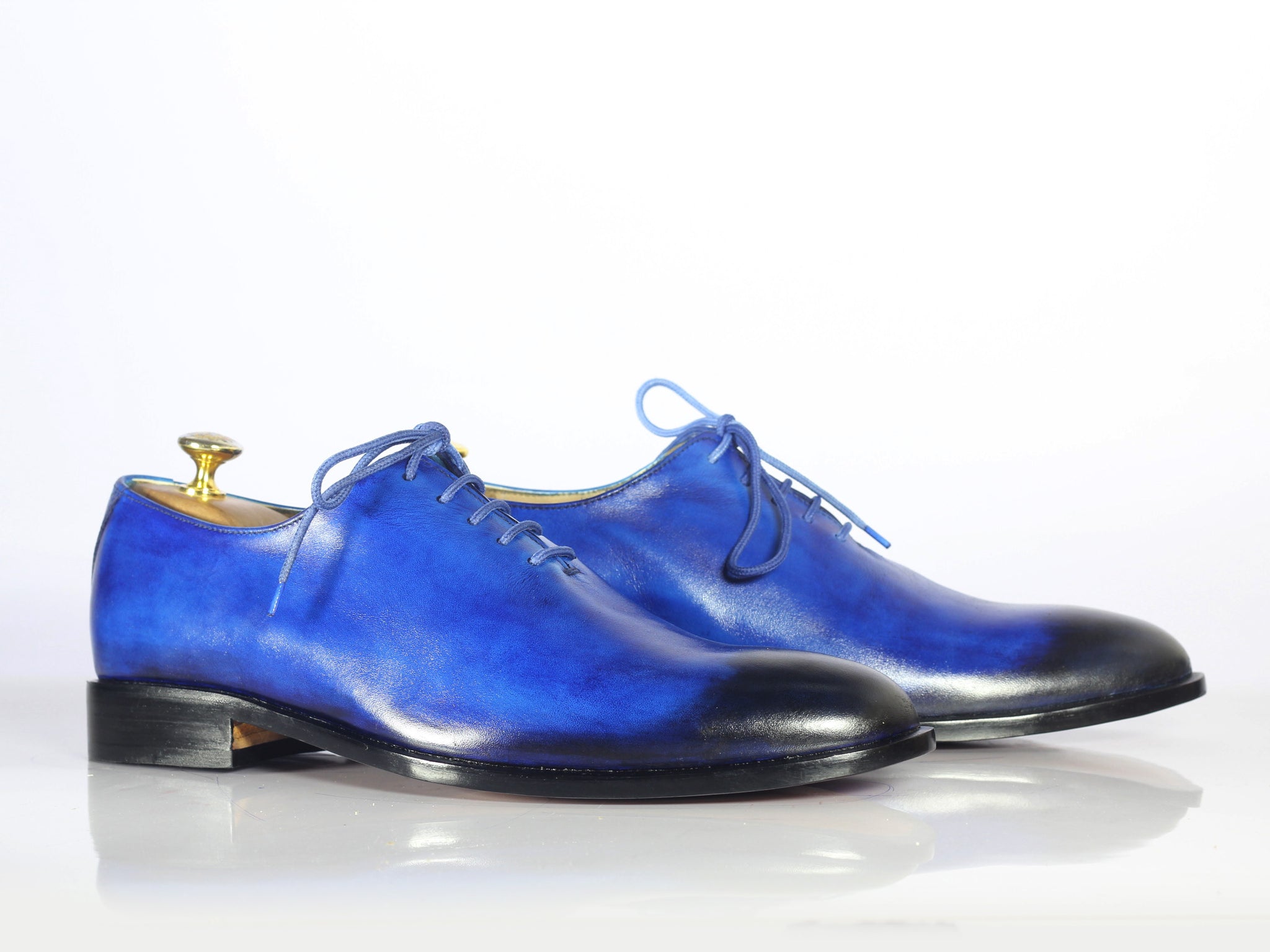 Handmade Men's Blue Shoes, Men Leather Lace Up Dress Shoes – theleathersouq