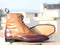 Men's Handmade Ankle High Brown Wing Tip Brogue Leather Boots, Men Designer Boots - theleathersouq
