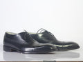 Handmade Men Black Leather Cap Toe Brogue Shoes, Men Dress Formal Designer Shoes - theleathersouq