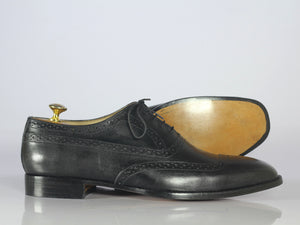 Handmade Men's Black Leather Square Toe Shoes, Men Dress Formal Designer Shoes - theleathersouq
