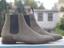 Load image into Gallery viewer, New Handmade Men&#39;s brown Suede Chelsea Boots, Men Suede Ankle Boots, Men Designer Boots - theleathersouq