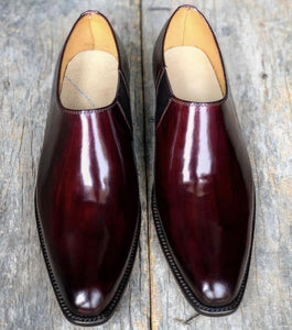 Handmade Men's Burgundy Color Leather Chelsea Style Shoes, Men Designe ...