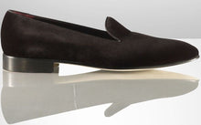 Load image into Gallery viewer, Elegant Handmade Men&#39;s Dark Brown Velvet Loafers, Men Designer Dress Luxury Shoes - theleathersouq