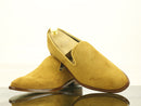 Men's Handmade Tan Suede Loafers, Men Designer Formal Dress Luxury Shoes