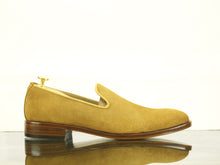 Load image into Gallery viewer, Men&#39;s Handmade Tan Suede Loafers, Men Designer Formal Dress Luxury Shoes