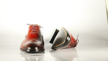 Load image into Gallery viewer, Awesome Handmade Men&#39;s Burgundy Leather Brogue Toe Lace Up Shoes, Men Dress Formal Shoes