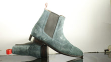 Load image into Gallery viewer, New Handmade Men&#39;s Gray Suede Cap Toe Chelsea Boots, Men Ankle Boots, Men Fashion Boots