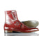 Handmade Men's Burgundy Leather Quad Monk Strap Boots, Men Ankle Boots, Men Fashion Boots