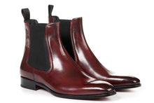 Load image into Gallery viewer, Elegant Handmade Men&#39;s Burgundy Leather Chelsea Boots, Men Ankle Boots, Men Fashion Boots