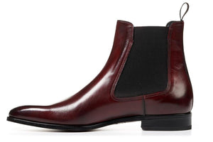 Elegant Handmade Men's Burgundy Leather Chelsea Boots, Men Ankle Boots, Men Fashion Boots
