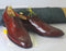 New Handmade Men's Burgundy Leather Brogue Toe Lace Up Shoes, Men Dress Formal Shoes