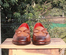 New Handmade Men's Brown Leather Tassel Loafer Shoes, Men Dress Formal Slip On Shoes