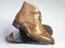 Handmade Men's Tan Leather Chukka Wing Tip Brogue Boots, Men Ankle Boots, Men Fashion Boots