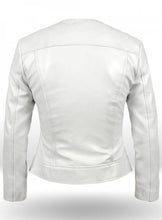 Load image into Gallery viewer, New Stylish Celebrity Leather White Jacket For Women, Ladies&#39; Leather Jacket - theleathersouq