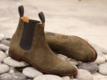 Load image into Gallery viewer, Awesome Handmade Men&#39;s Brown Suede Chelsea Boots, Men Ankle Boots, Men Designer Boots