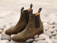 Load image into Gallery viewer, Awesome Handmade Men&#39;s Brown Suede Chelsea Boots, Men Ankle Boots, Men Designer Boots
