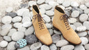 Awesome New Handmade Men's Beige Suede Cap Toe Designer Boots, Men Fashion Ankle Boots