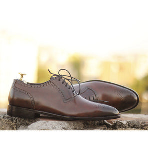 Awesome Handmade Men's Brown Leather Brogue Toe American Luxury Shoes, Men Dress Formal Lace Up Shoes