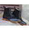 New Handmade Men's Black Leather Suede Wing Tip Boots, Men Fashion Ankle Boots