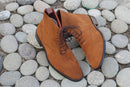 Awesome Handmade Men's Tan Suede Wing Tip Lace Up Boots, Men Fashion Ankle Boots