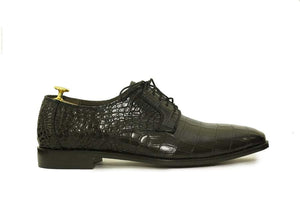 Elegant Handmade Men's Black Alligator Textured Leather Shoes, Men Dress Formal Lace Up Office Shoes