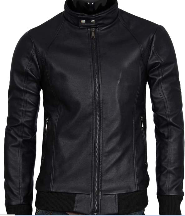 New Men's Black Leather Fashion Jacket, Black Jacket For Men - theleathersouq