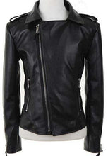 Load image into Gallery viewer, Elegant Fashion Leather Jacket For Women, Black Leather Jacket - theleathersouq