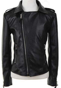 Elegant Fashion Leather Jacket For Women, Black Leather Jacket - theleathersouq