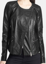 Load image into Gallery viewer, Stylish New Women&#39;s Black Leather Jacket, Black Leather Jacket For women - theleathersouq