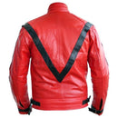 Men's Stylish Red & Black Leather Jacket, Men's Fashion Biker Jacket - theleathersouq
