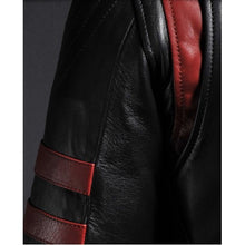 Load image into Gallery viewer, X-Men Origins Wolverine Red Black Leather Jacket, Men&#39;s Leather Jacket - theleathersouq
